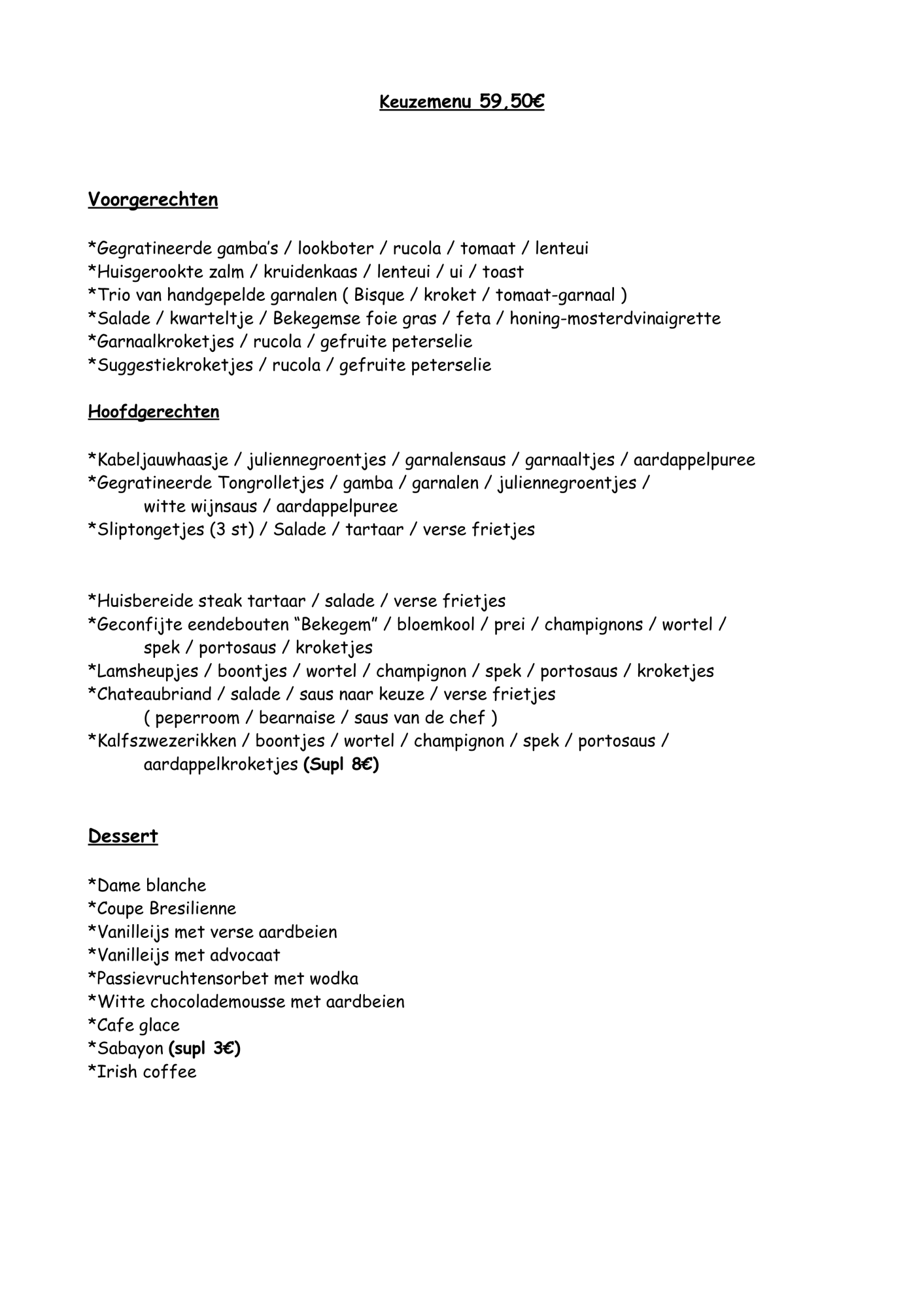 Bistro De Tijd Menu | TableFever